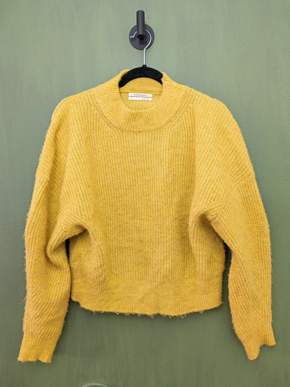 Anthropologie Golden Yellow Mock Neck Sweater